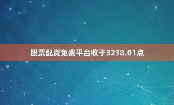 股票配资免费平台收于3238.01点