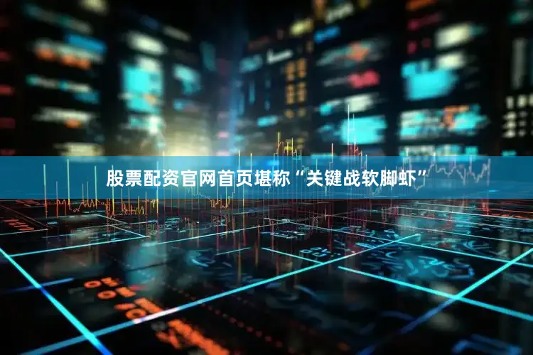 股票配资官网首页堪称“关键战软脚虾”